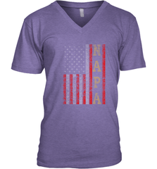 Cool Patriotic Napa US Flag Men's V-Neck Men's V-Neck - belovedtshirt