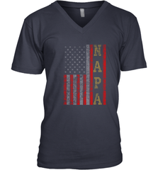 Cool Patriotic Napa US Flag Men's V-Neck Men's V-Neck - belovedtshirt