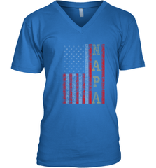 Cool Patriotic Napa US Flag Men's V-Neck Men's V-Neck - belovedtshirt