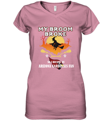 Broom Broke So I Became an Arizona Cardinals Fan  NFL Halloween Costume Women's V-Neck T-Shirt Women's V-Neck T-Shirt - belovedtshirt
