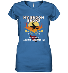 Broom Broke So I Became an Arizona Cardinals Fan  NFL Halloween Costume Women's V-Neck T-Shirt Women's V-Neck T-Shirt - belovedtshirt