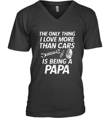 The only thing I love more than Cars is Being a Papa Funny Men's V-Neck Men's V-Neck - belovedtshirt