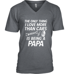 The only thing I love more than Cars is Being a Papa Funny Men's V-Neck Men's V-Neck - belovedtshirt