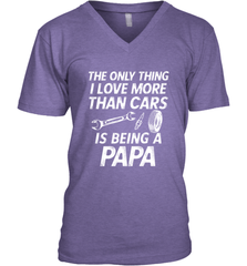 The only thing I love more than Cars is Being a Papa Funny Men's V-Neck Men's V-Neck - belovedtshirt
