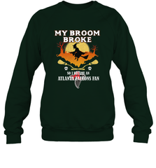 Broom Broke So I Became An Atlanta Falcons Fan  NFL Halloween Costume Crewneck Sweatshirt Crewneck Sweatshirt - belovedtshirt