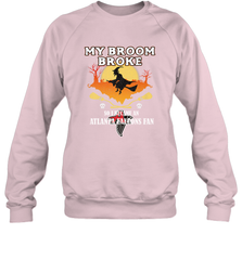 Broom Broke So I Became An Atlanta Falcons Fan  NFL Halloween Costume Crewneck Sweatshirt Crewneck Sweatshirt - belovedtshirt