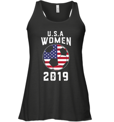 USA United States Women 2019 Soccer US Futbol Women's Racerback Tank Women's Racerback Tank - belovedtshirt