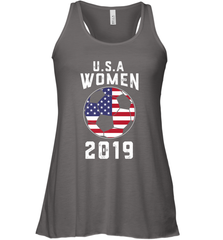 USA United States Women 2019 Soccer US Futbol Women's Racerback Tank Women's Racerback Tank - belovedtshirt