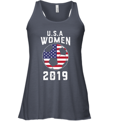 USA United States Women 2019 Soccer US Futbol Women's Racerback Tank Women's Racerback Tank - belovedtshirt