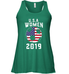 USA United States Women 2019 Soccer US Futbol Women's Racerback Tank Women's Racerback Tank - belovedtshirt