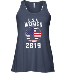USA United States Women 2019 Soccer US Futbol Women's Racerback Tank Women's Racerback Tank - belovedtshirt