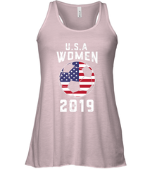 USA United States Women 2019 Soccer US Futbol Women's Racerback Tank Women's Racerback Tank - belovedtshirt