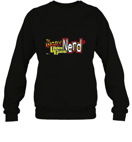 Cinemassacre Angry Video Game Nerd Logo Crewneck Sweatshirt Crewneck Sweatshirt / Black / S Crewneck Sweatshirt - belovedtshirt