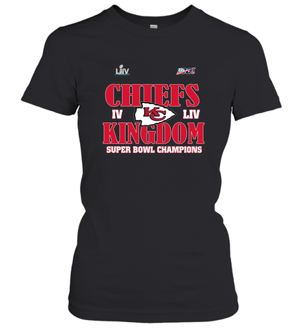 NFL Kansas City Chiefs Logo super bowl champions IV LIV Women's T-Shirt Women's T-Shirt / Black / S Women's T-Shirt - belovedtshirt