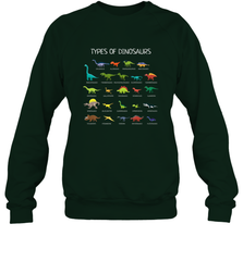 Types Of Dinosaurs Crewneck Sweatshirt Crewneck Sweatshirt - belovedtshirt