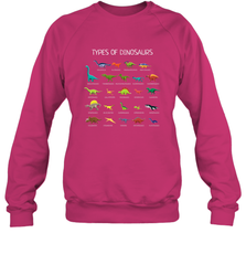 Types Of Dinosaurs Crewneck Sweatshirt Crewneck Sweatshirt - belovedtshirt