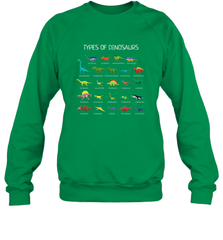 Types Of Dinosaurs Crewneck Sweatshirt Crewneck Sweatshirt - belovedtshirt