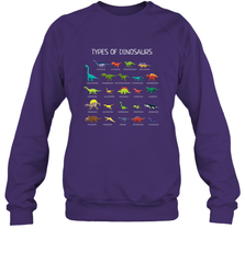 Types Of Dinosaurs Crewneck Sweatshirt Crewneck Sweatshirt - belovedtshirt