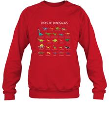 Types Of Dinosaurs Crewneck Sweatshirt Crewneck Sweatshirt - belovedtshirt