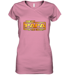The best Papa in the galaxy Women's V-Neck T-Shirt Women's V-Neck T-Shirt - belovedtshirt