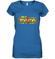 The best Papa in the galaxy Women's V-Neck T-Shirt Women's V-Neck T-Shirt - belovedtshirt