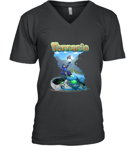 Terraria Cosmic Car Key Men's V-Neck Men's V-Neck / Black / S Men's V-Neck - belovedtshirt