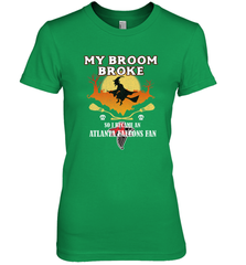 Broom Broke So I Became An Atlanta Falcons Fan  NFL Halloween Costume Women's Premium T-Shirt Women's Premium T-Shirt - belovedtshirt