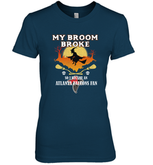 Broom Broke So I Became An Atlanta Falcons Fan  NFL Halloween Costume Women's Premium T-Shirt Women's Premium T-Shirt - belovedtshirt