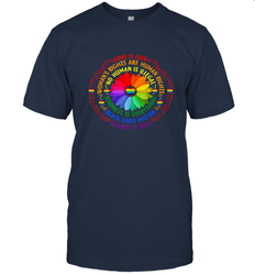 Rainbow Black Lives Matter Science LGBT Pride Flower Men's T-Shirt