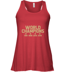Us women's soccer team win world champions 4 four title 2019 Women's Racerback Tank