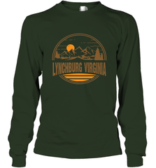 Vintage Lynchburg, Virginia Mountain Hiking Souvenir Print Long Sleeve T-Shirt Long Sleeve T-Shirt - belovedtshirt