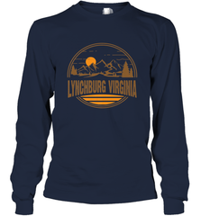Vintage Lynchburg, Virginia Mountain Hiking Souvenir Print Long Sleeve T-Shirt Long Sleeve T-Shirt - belovedtshirt