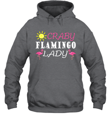 Crazy Pink Flamingo Lady Hooded Sweatshirt Hooded Sweatshirt - belovedtshirt