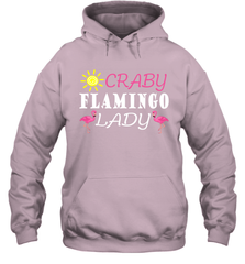Crazy Pink Flamingo Lady Hooded Sweatshirt Hooded Sweatshirt - belovedtshirt