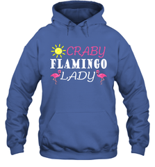 Crazy Pink Flamingo Lady Hooded Sweatshirt Hooded Sweatshirt - belovedtshirt