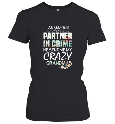 Crazy Grandma Women's T-Shirt Women's T-Shirt / Black / XS Women's T-Shirt - belovedtshirt
