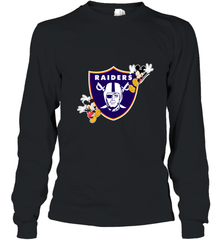 Nfl Oakland Raiders Champion Mickey Mouse Long Sleeve T-Shirt Long Sleeve T-Shirt - belovedtshirt