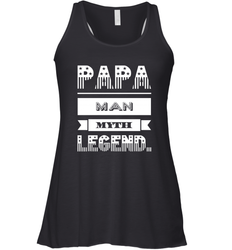 Papa Man Myth Legend Father's Day Dad Veteran Gift Women's Racerback Tank