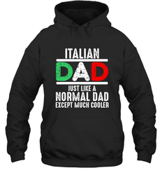 Italian Dad Much Cooler 3 Colours Italy Flag Fathers Day Hooded Sweatshirt