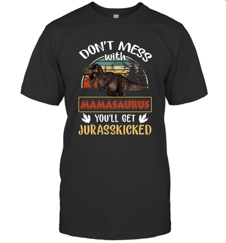 Dont mess with Mamasaurus Men's T-Shirt Men's T-Shirt / Black / S Men's T-Shirt - belovedtshirt