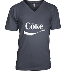 Coca Cola Vintage Enjoy Coke White Logo Men's V-Neck Men's V-Neck - belovedtshirt