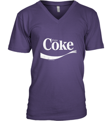 Coca Cola Vintage Enjoy Coke White Logo Men's V-Neck Men's V-Neck - belovedtshirt