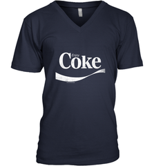 Coca Cola Vintage Enjoy Coke White Logo Men's V-Neck Men's V-Neck - belovedtshirt