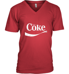 Coca Cola Vintage Enjoy Coke White Logo Men's V-Neck Men's V-Neck - belovedtshirt