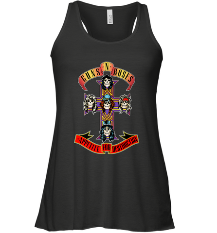 Guns N' Roses Classic Cross Logo Women's Racerback Tank Women's Racerback Tank / Black / XS Women's Racerback Tank - belovedtshirt