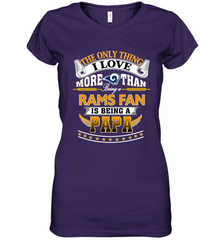 NFL The Only Thing I Love More Than Being A Los Angeles Rams Fan Is Being A Papa Football Women's V-Neck T-Shirt Women's V-Neck T-Shirt - belovedtshirt
