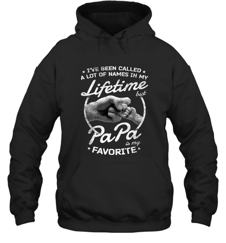 Papa Fathers Day Grandpa or Dad Hooded Sweatshirt Hooded Sweatshirt / Black / S Hooded Sweatshirt - belovedtshirt