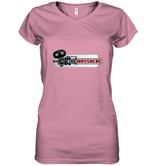 Cinemassacre Modern Chainsaw Logo Women's V-Neck T-Shirt Women's V-Neck T-Shirt - belovedtshirt