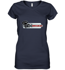 Cinemassacre Modern Chainsaw Logo Women's V-Neck T-Shirt Women's V-Neck T-Shirt - belovedtshirt