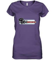 Cinemassacre Modern Chainsaw Logo Women's V-Neck T-Shirt Women's V-Neck T-Shirt - belovedtshirt